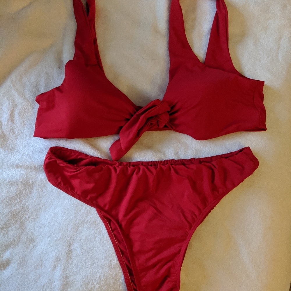 Bow high waisted bikini